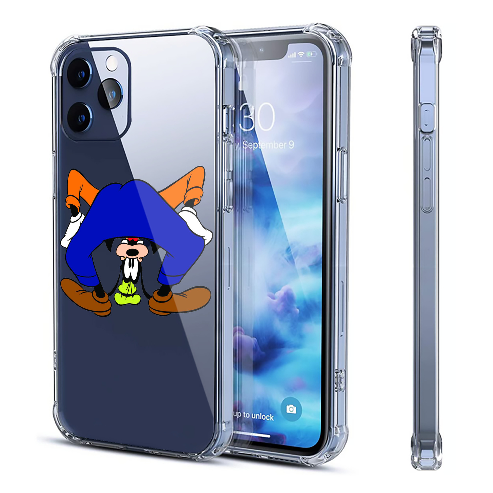 （画像用） ミッキーマウス Mickey Mouse 【iPhone 12シリーズ対応】透明スマホケース（クリアソフトケース）